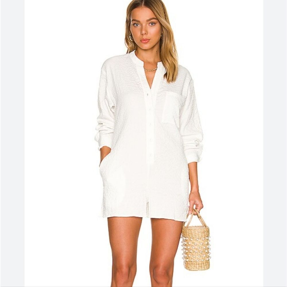 Onia Crinkle Button Down Romper‎ Size Large